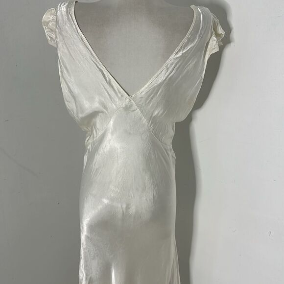 Rare 1930s Slipper Satin Bias Cut Peignoir Set VOLUP - Picture 9 of 13